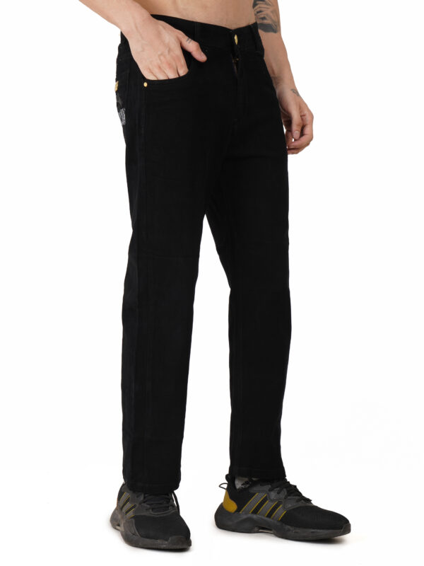 Straight Fit Black Peach Jeans - Image 4