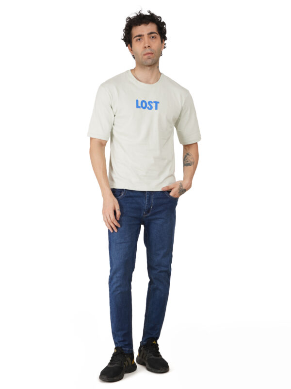 Round Neck Drop Shoulder Sea Green t-Shirt - Image 2