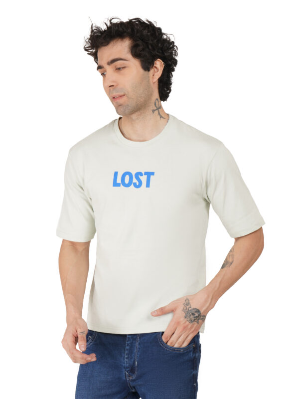 Round Neck Drop Shoulder Sea Green t-Shirt - Image 4