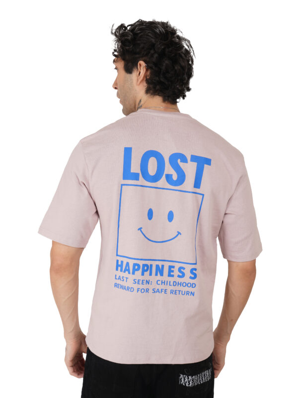 Round Neck Drop Shoulder Sea Pink t-Shirt (lost) - Image 5