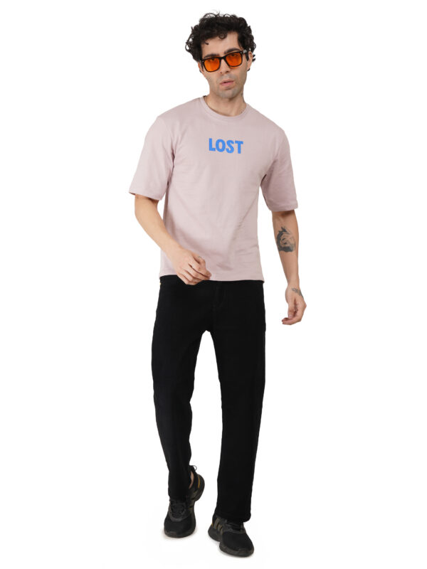 Round Neck Drop Shoulder Sea Pink t-Shirt (lost) - Image 6