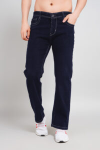 Straight Fit Navy Blue Jeans