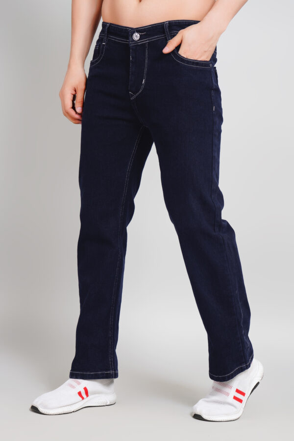 Straight Fit Navy Blue Jeans - Image 2