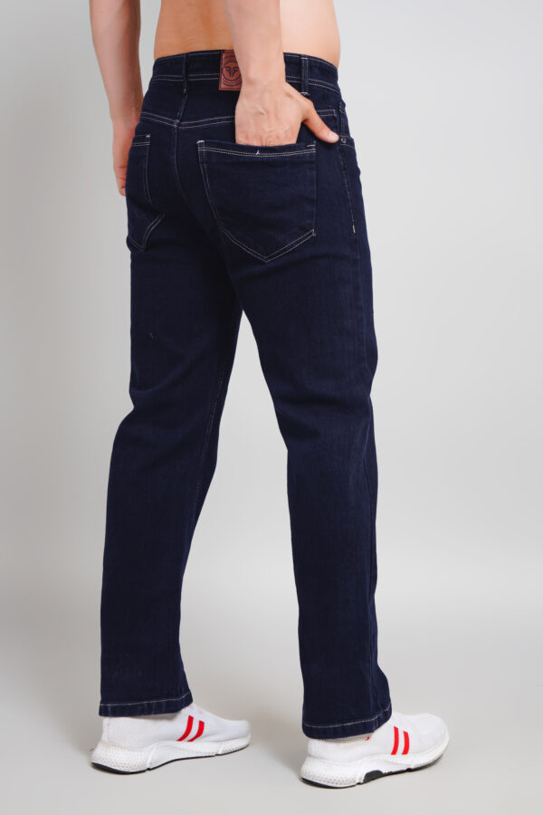Straight Fit Navy Blue Jeans - Image 4