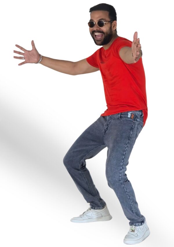 Regular Fit Stonewashed Dark Grey Jeans - Image 8