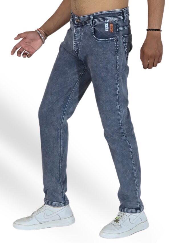Regular Fit Stonewashed Dark Grey Jeans - Image 2