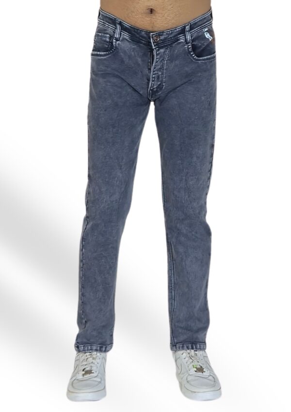 Regular Fit Stonewashed Dark Grey Jeans - Image 5